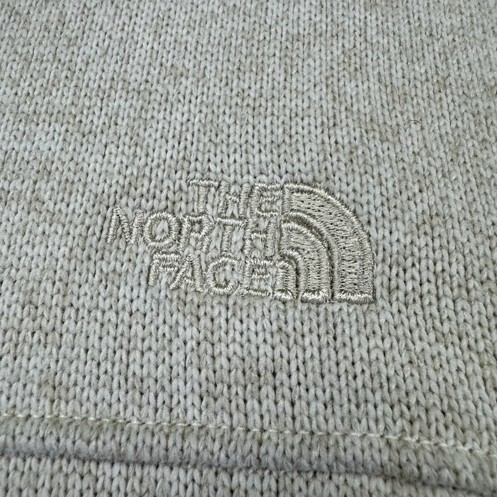 The North Face Fleece Sweater Men's XXL 2XL Beige Quarter Zip Circular Design